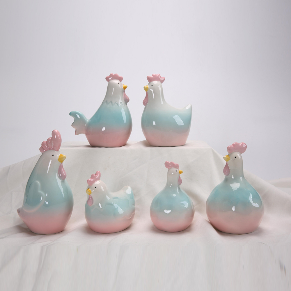 Wohnkultur Huhn Statue Keramik Tier Henne Figuren Ornament Ästhetischen Dekor 1