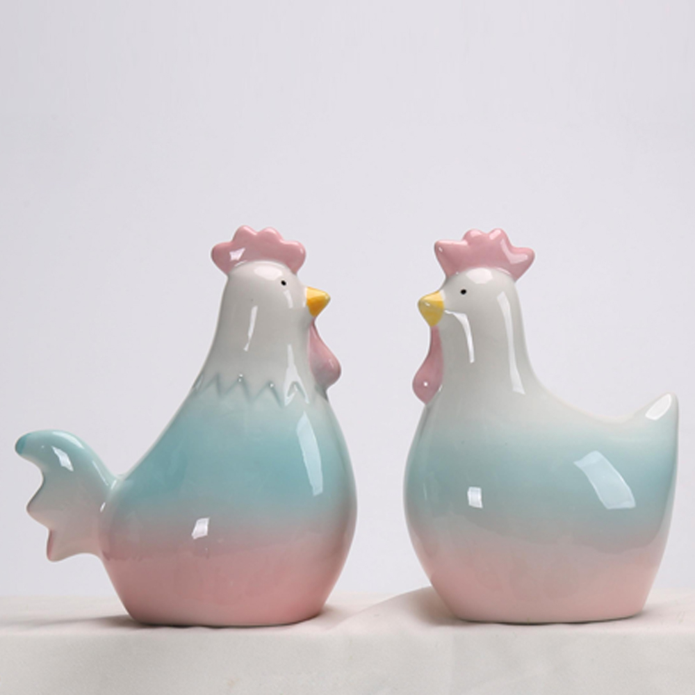 Wohnkultur Huhn Statue Keramik Tier Henne Figuren Ornament Ästhetischen Dekor 3