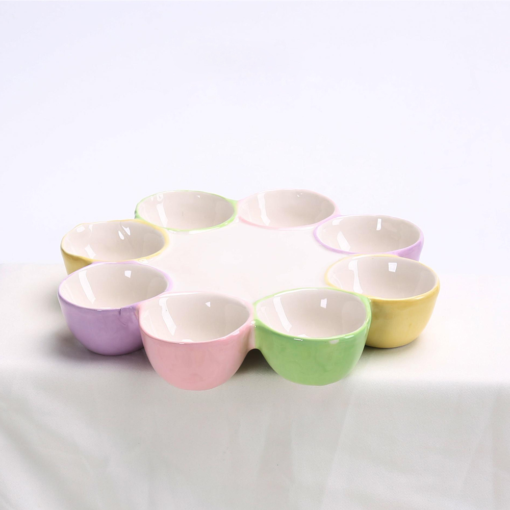 Bandeja de huevos de cerámica con forma de conejo creativo de fábrica, decoración de mesa para sala de estar, decoración del hogar, accesorios de cocina 5