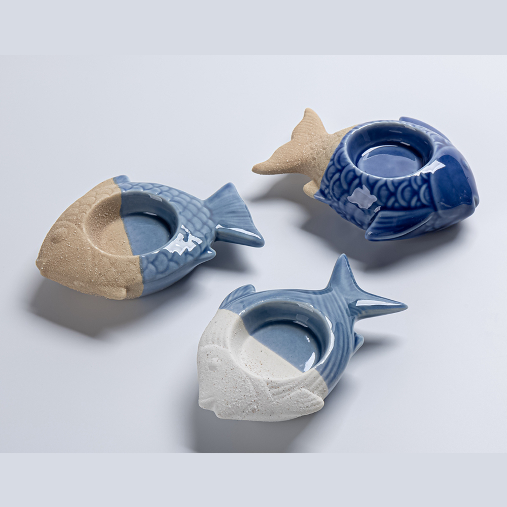 Großhandel Keramik Ozean Whale Candlestick Kreative Aromatherapie Herd Keramik Handwerk 2