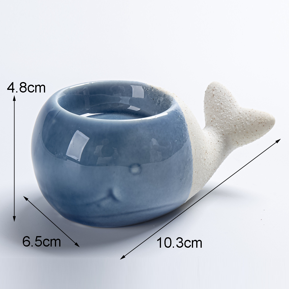 Großhandel Keramik Ozean Whale Candlestick Kreative Aromatherapie Herd Keramik Handwerk 7