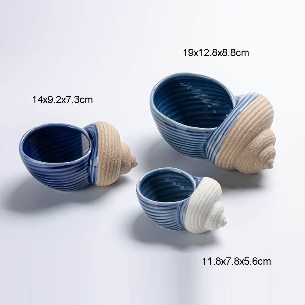 Bandeja de cerámica moderna para joyas, con forma de caracol, para decoración del hogar, para sala de estar, dormitorio, collares y pendientes, caja de almacenamiento, decoración de escritorio, regalo 3