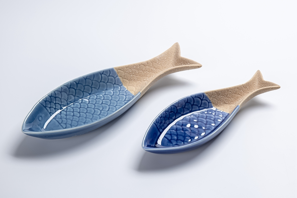 Fish Shape ceramic Dinner Plate Sushi Plates Fruit Tray Salad bowl Soup plate Steak plates Sashimi disc Dessert bowl snack dish 1