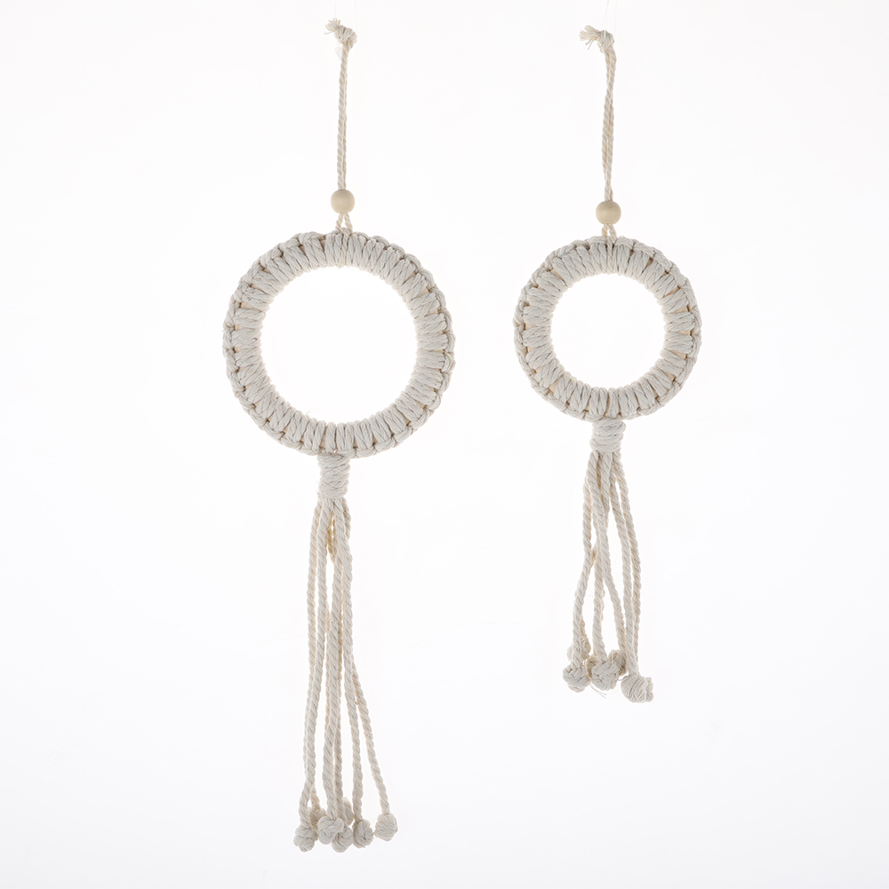 Decoración de pared con flores hechas a mano para primavera, Pascua, boda, macramé, adornos bohemios 2