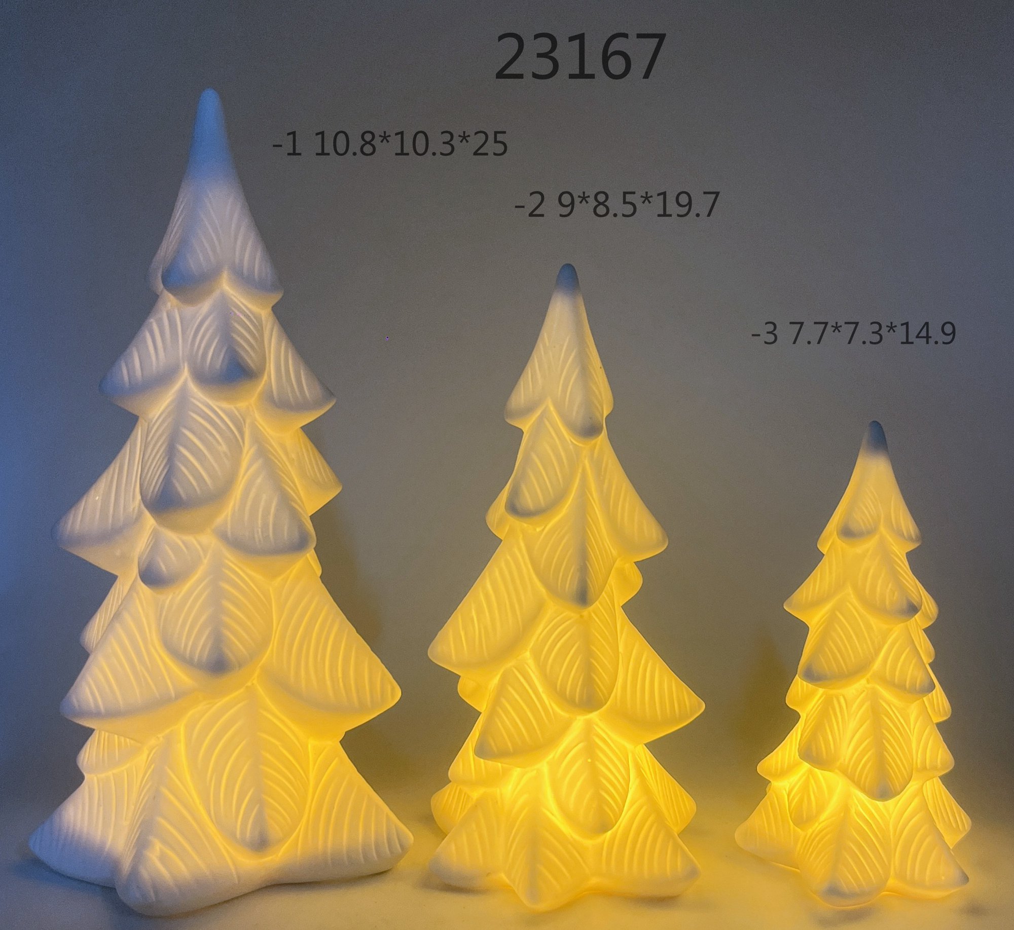 Großhandel LED Porzellan Weihnachtsbaum Dekorative Leucht Keramik Handwerk Schlafzimmer Urlaub Wohnzimmer 6