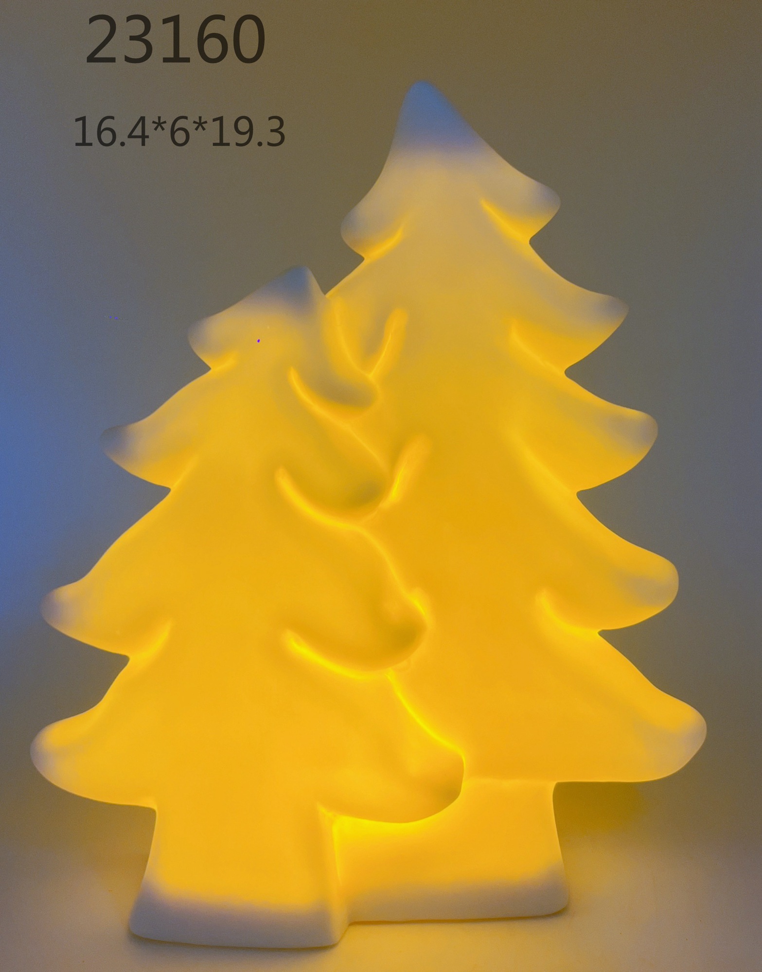 Großhandel LED Porzellan Weihnachtsbaum Dekorative Leucht Keramik Handwerk Schlafzimmer Urlaub Wohnzimmer 7