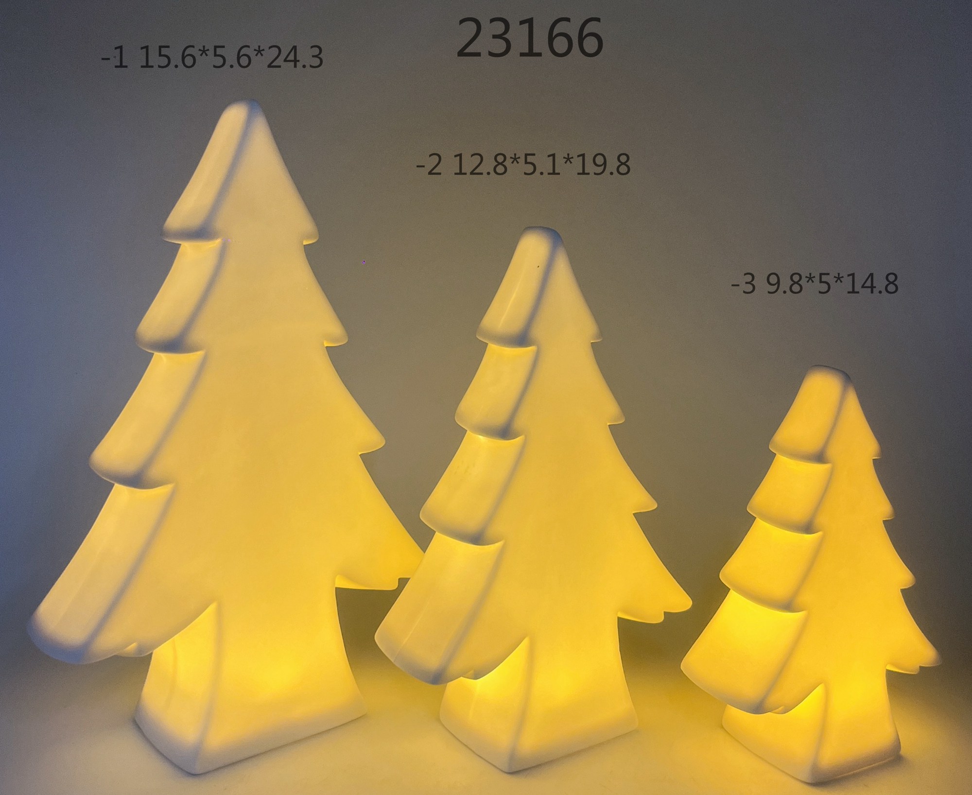 Ceramic Tree LED Tree Night Light Christmas Tree Lights With Star Toppers Vintage For Table Desk Classic Christmas Decoration 2