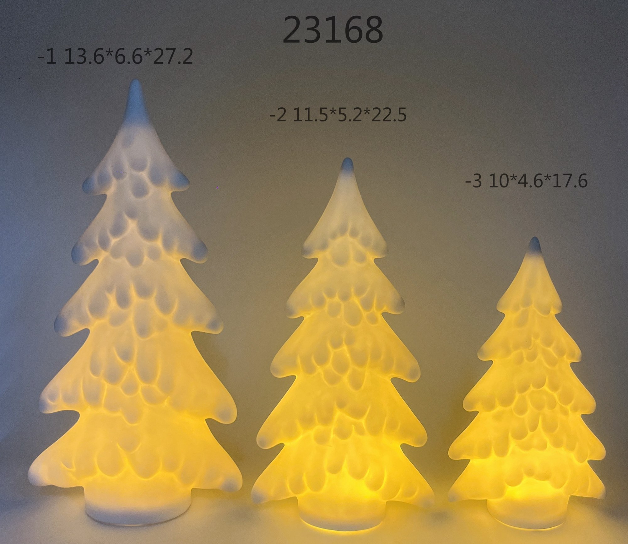 Ceramic Tree LED Tree Night Light Christmas Tree Lights With Star Toppers Vintage For Table Desk Classic Christmas Decoration 6