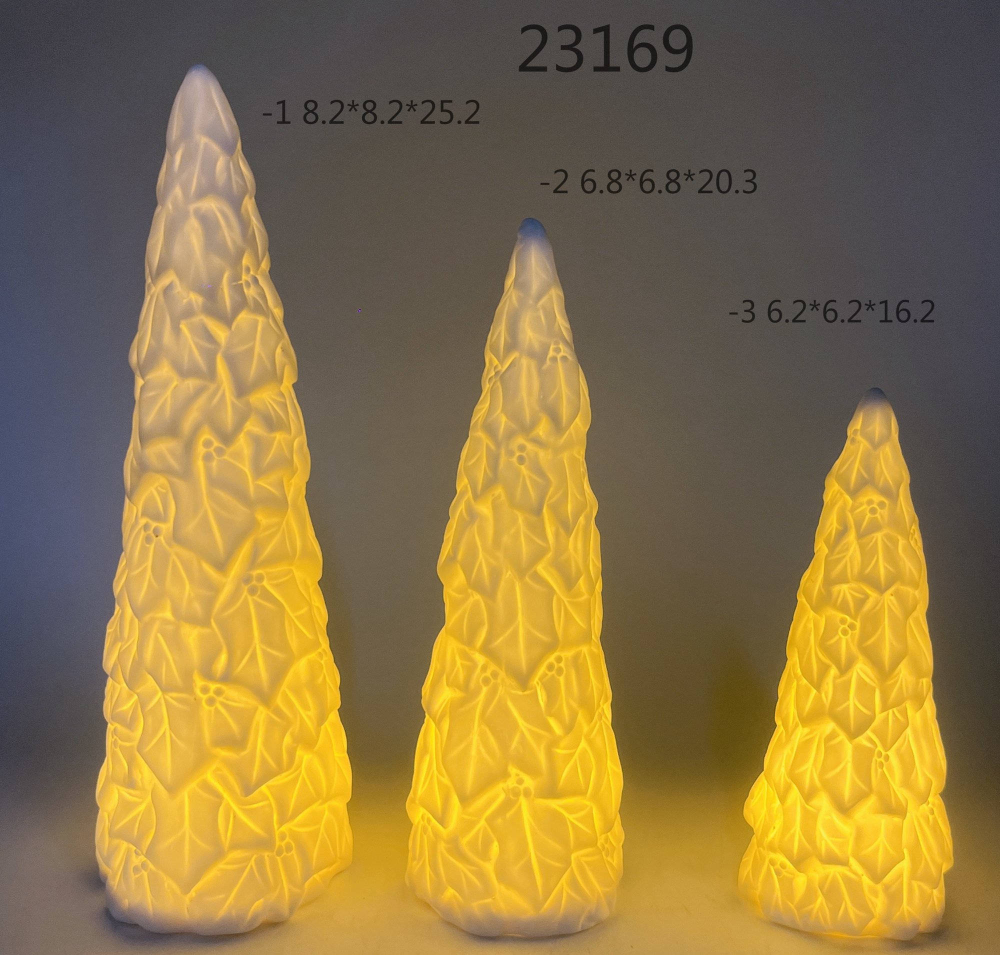 Ceramic Tree LED Tree Night Light Christmas Tree Lights With Star Toppers Vintage For Table Desk Classic Christmas Decoration 7