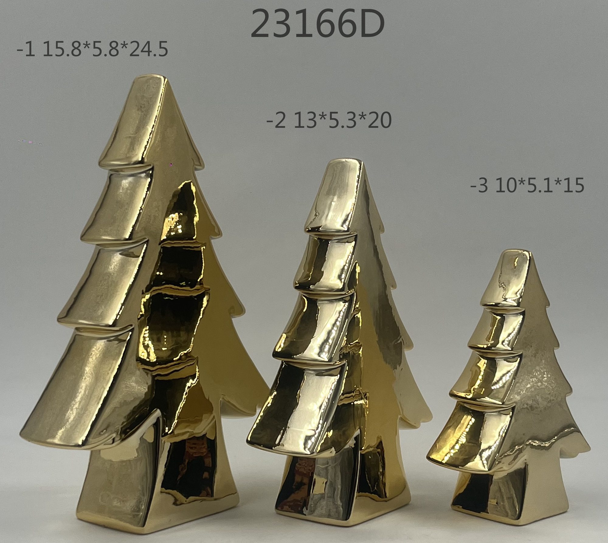 Árbol de Navidad de cerámica dorada con diseño de simplicidad nórdica, ideal para decorar el hogar, la sala de estar y el regalo. 5