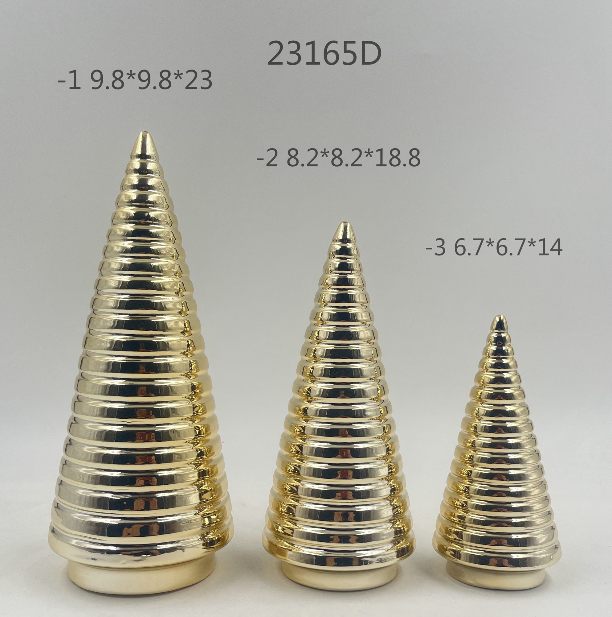 Mini-Weihnachtsbaumdekoration aus Keramik, glitzernd, goldfarben, Weihnachtsbaumdekoration, Winter-Tischdekoration 7