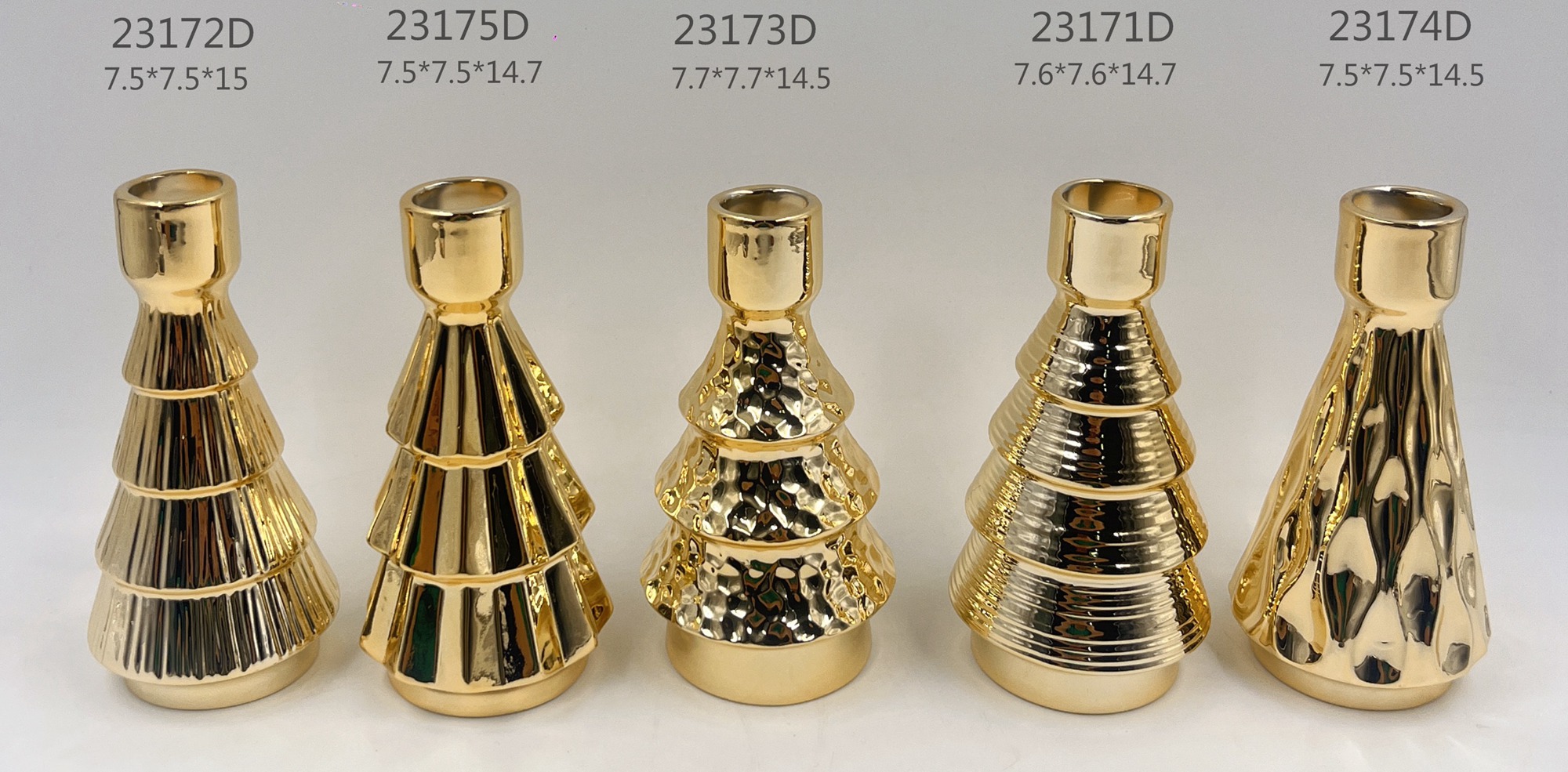 Mini-Weihnachtsbaumdekoration aus Keramik, glitzernd, goldfarben, Weihnachtsbaumdekoration, Winter-Tischdekoration 8