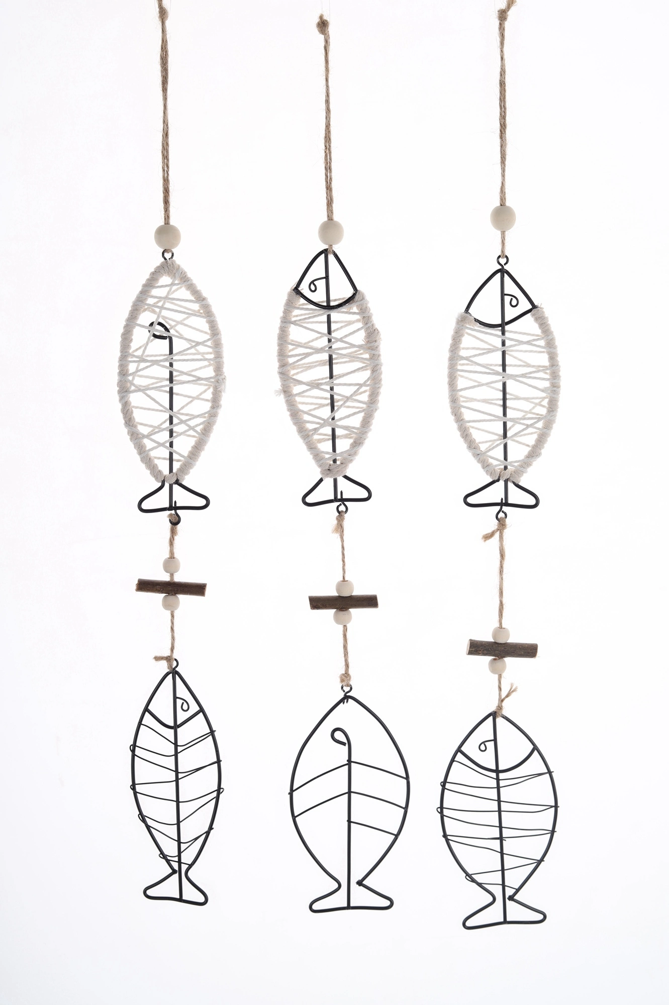 Small Fish String Pendant Rustic Decor Sea Fish Ocean Wall Decor Ocean Life Ornament Garland Decor Bohemia Nautical Fish Hanging 1