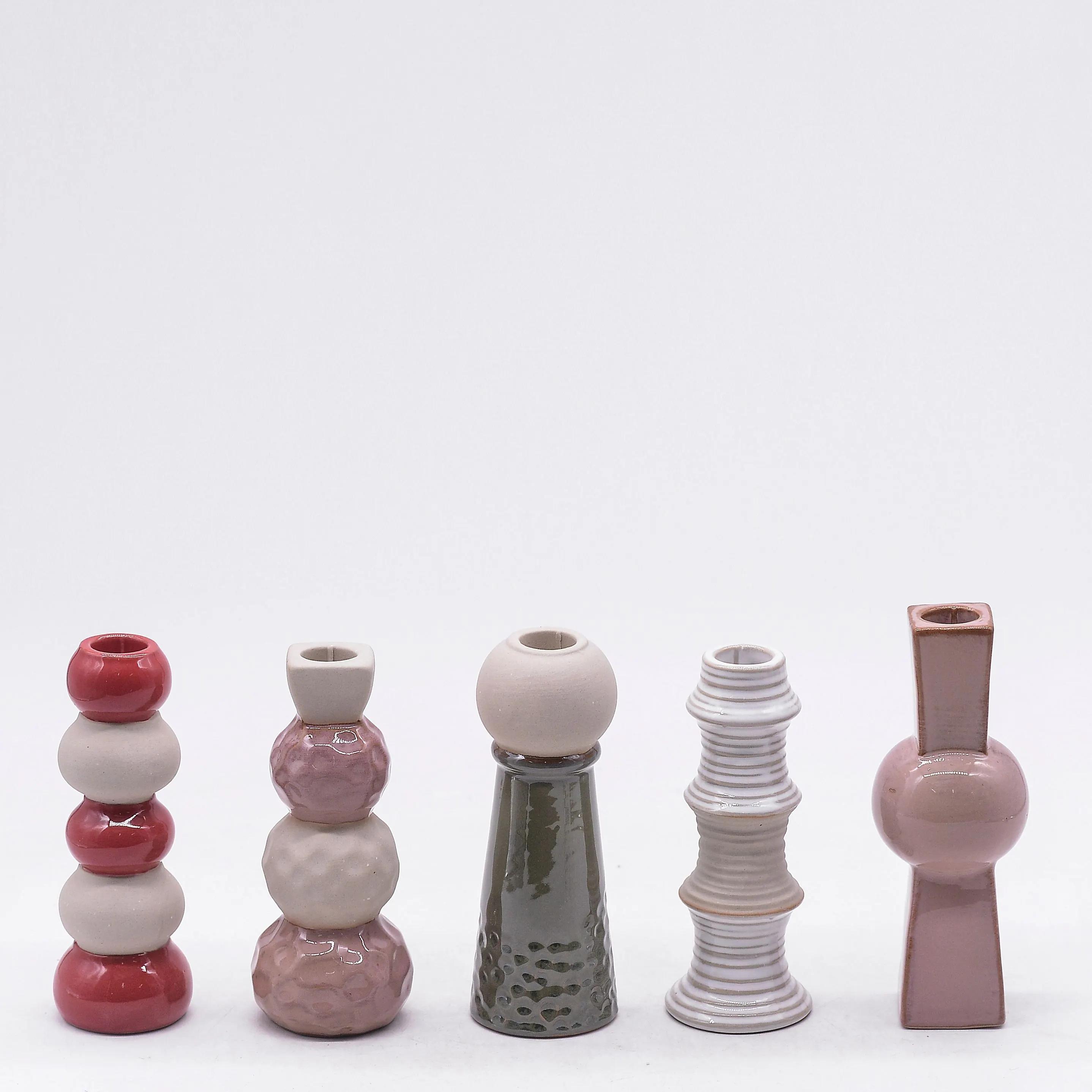Ceramic Handhold Candlestick Ornaments Photography Home Decoration Jewelry Stand Candle Holder 1