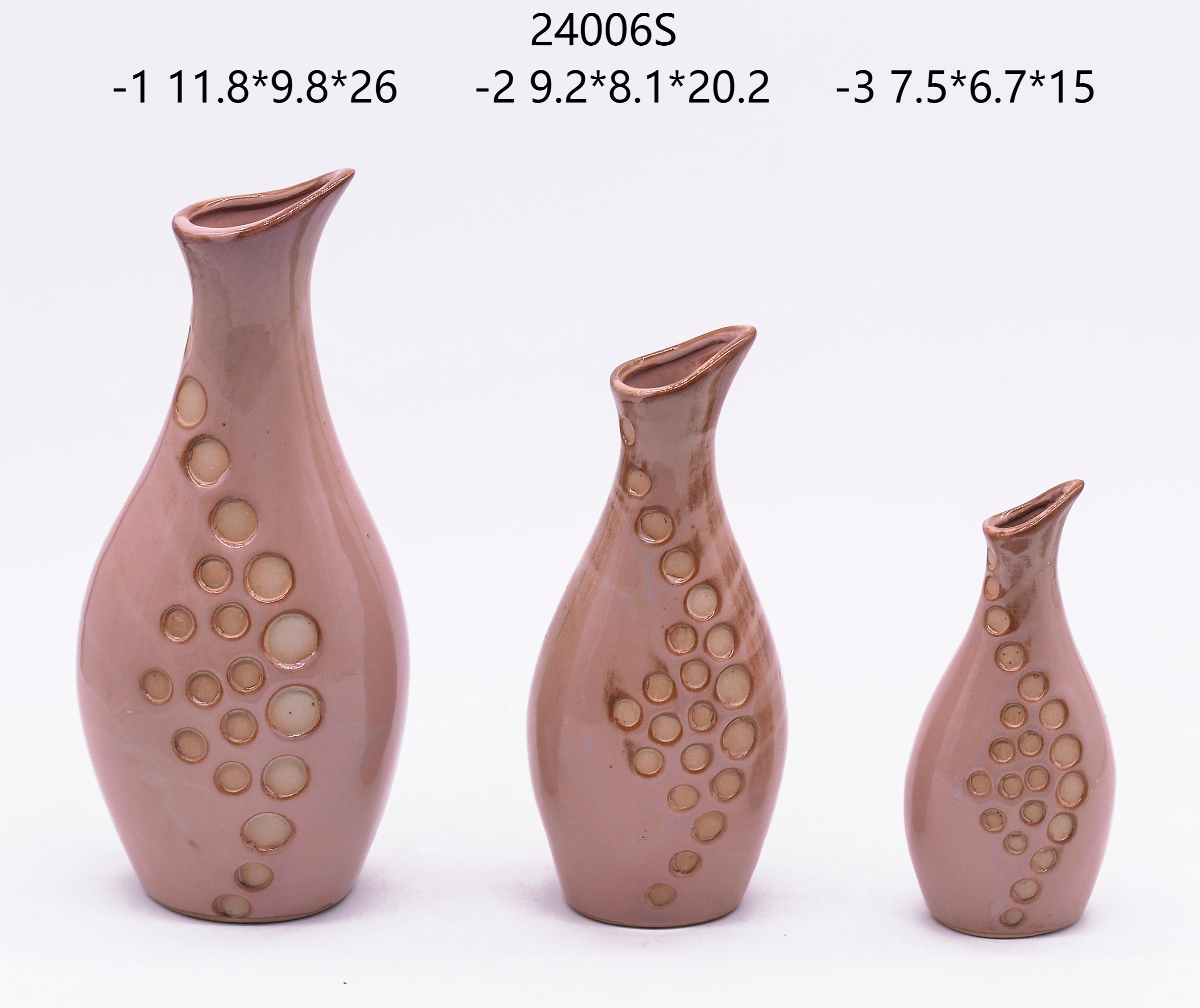 Runde Ecke Dornige Keramikvase Schreibtischdekoration Blumenvasen Künstliche Blumen Dekor Blumenarrangement Moderne Wohndekoration 6