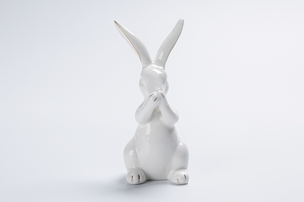 Keramik Hase Desktop Decor Niedliche Weiße Kaninchen Figuren Porzellan Schrank Hause Dekoration Statue Ornament China Tier Landschaft 7