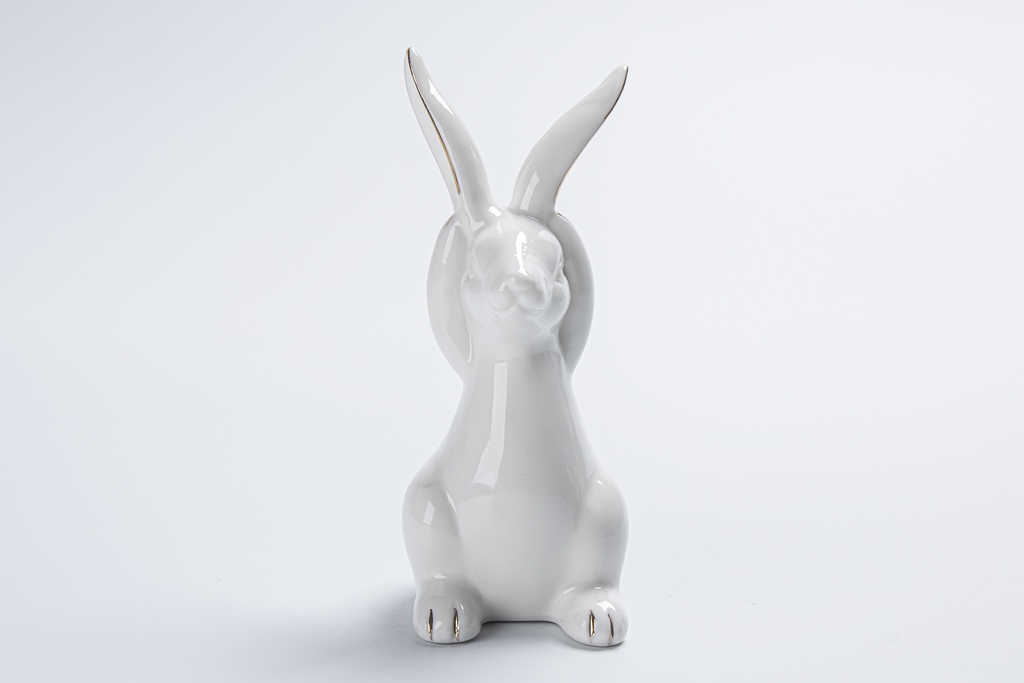 Keramik Hase Desktop Decor Niedliche Weiße Kaninchen Figuren Porzellan Schrank Hause Dekoration Statue Ornament China Tier Landschaft 4