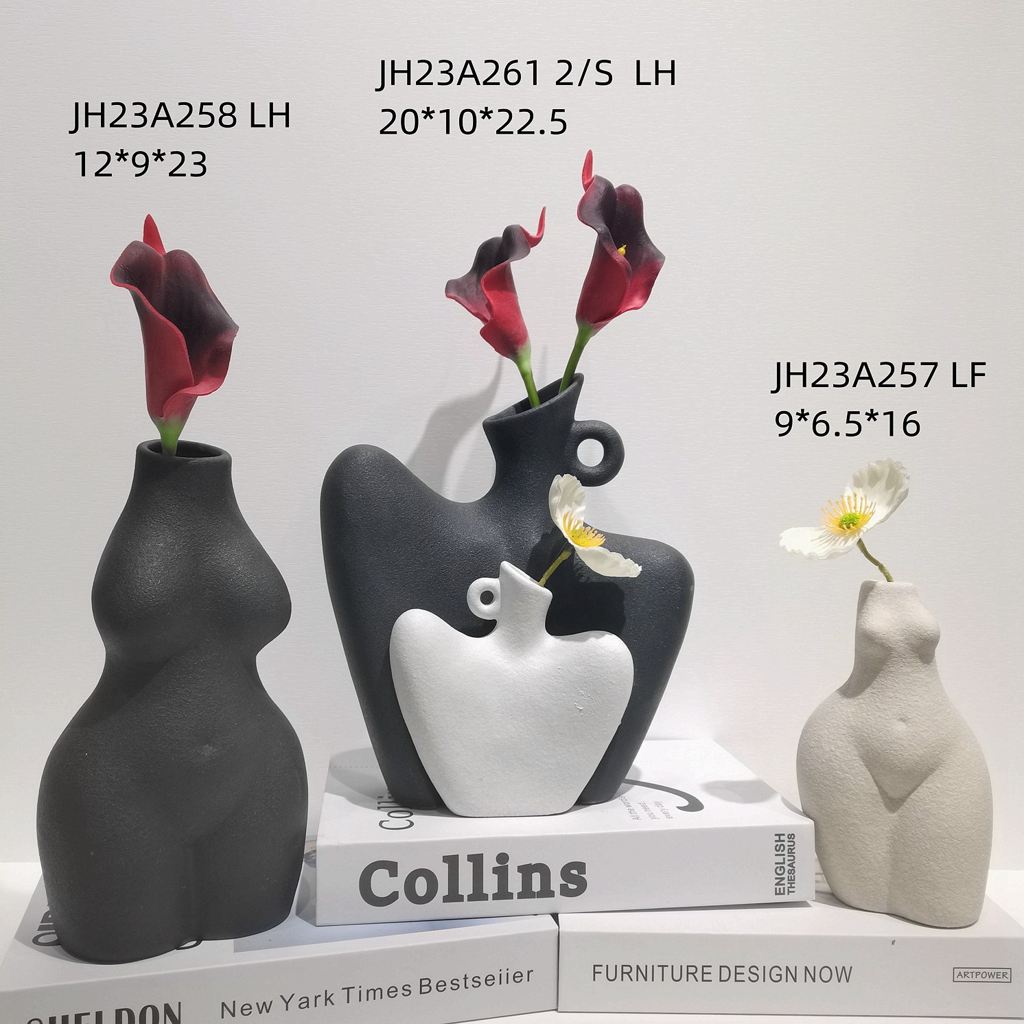 Jarrón de cerámica moderno con forma de cuerpo femenino, maceta multiusos para decoración estética de habitaciones, ideal para flores secas. 3