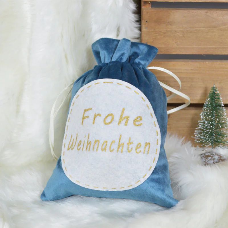 Samt Weihnachten Santa Sack Schnur Kordelzug Kinder Luxus Weihnachten Geschenk Tasche Frohe Weihnachten 5