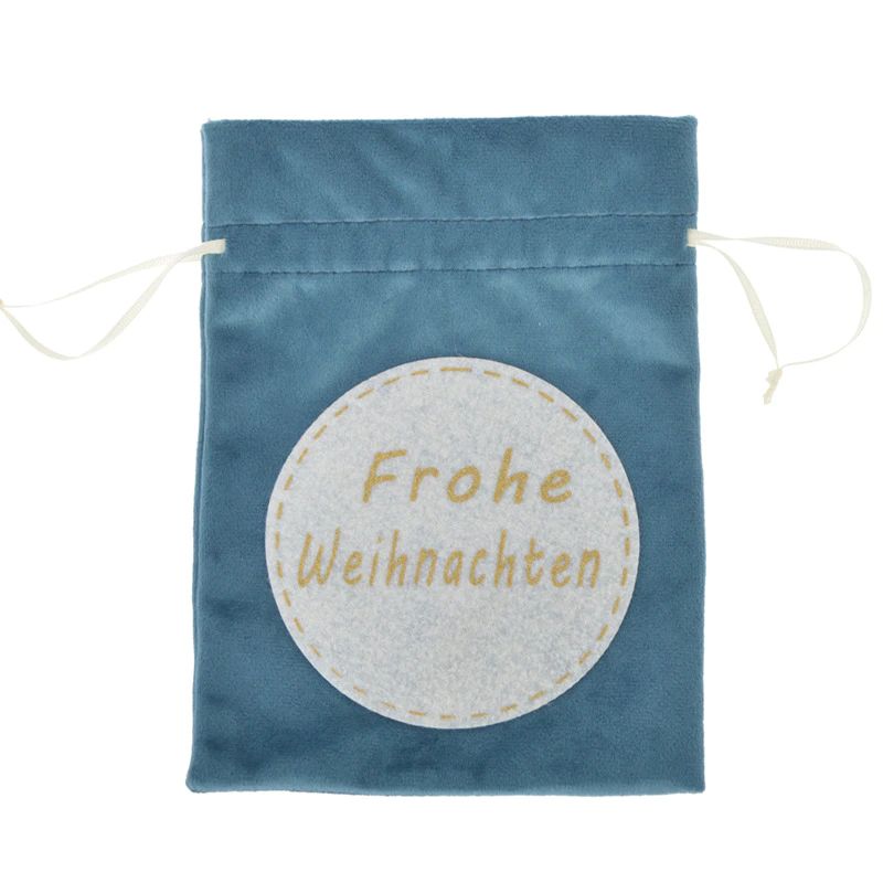 Samt Weihnachten Santa Sack Schnur Kordelzug Kinder Luxus Weihnachten Geschenk Tasche Frohe Weihnachten 6