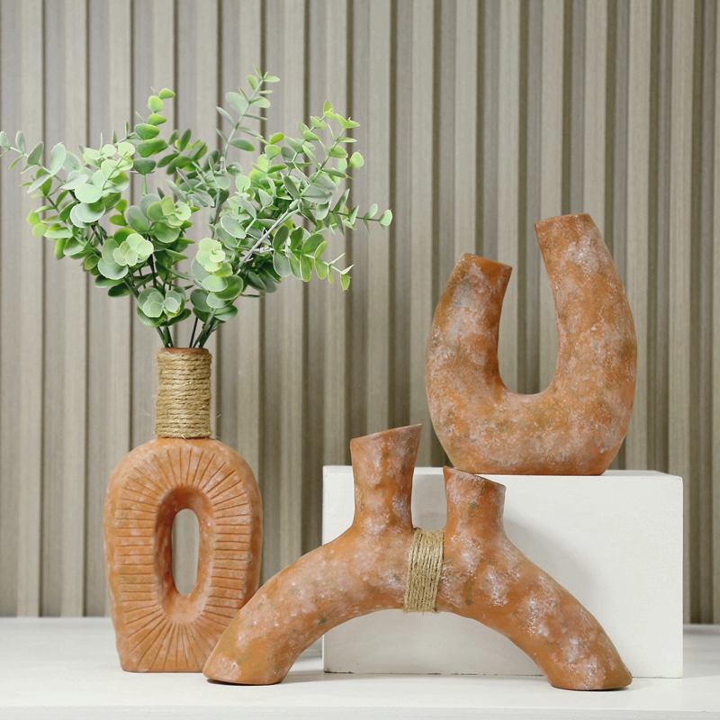 Einfache Keramikvase Esstischdekoration Hochzeitsdekorationen Nordische Wohndekoration Wohnzimmerdekoration Vase 3
