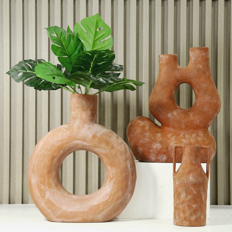 Einfache Keramikvase Esstischdekoration Hochzeitsdekorationen Nordische Wohndekoration Wohnzimmerdekoration Vase 2