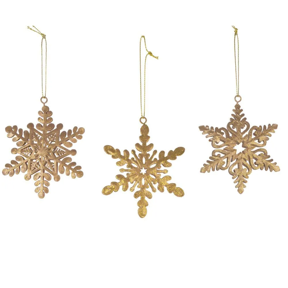 Adornos navideños de metal con forma de copo de nieve, pequeños adornos con lentejuelas brillantes, purpurina, para bodas, fiestas, festivales y banquetes. 1