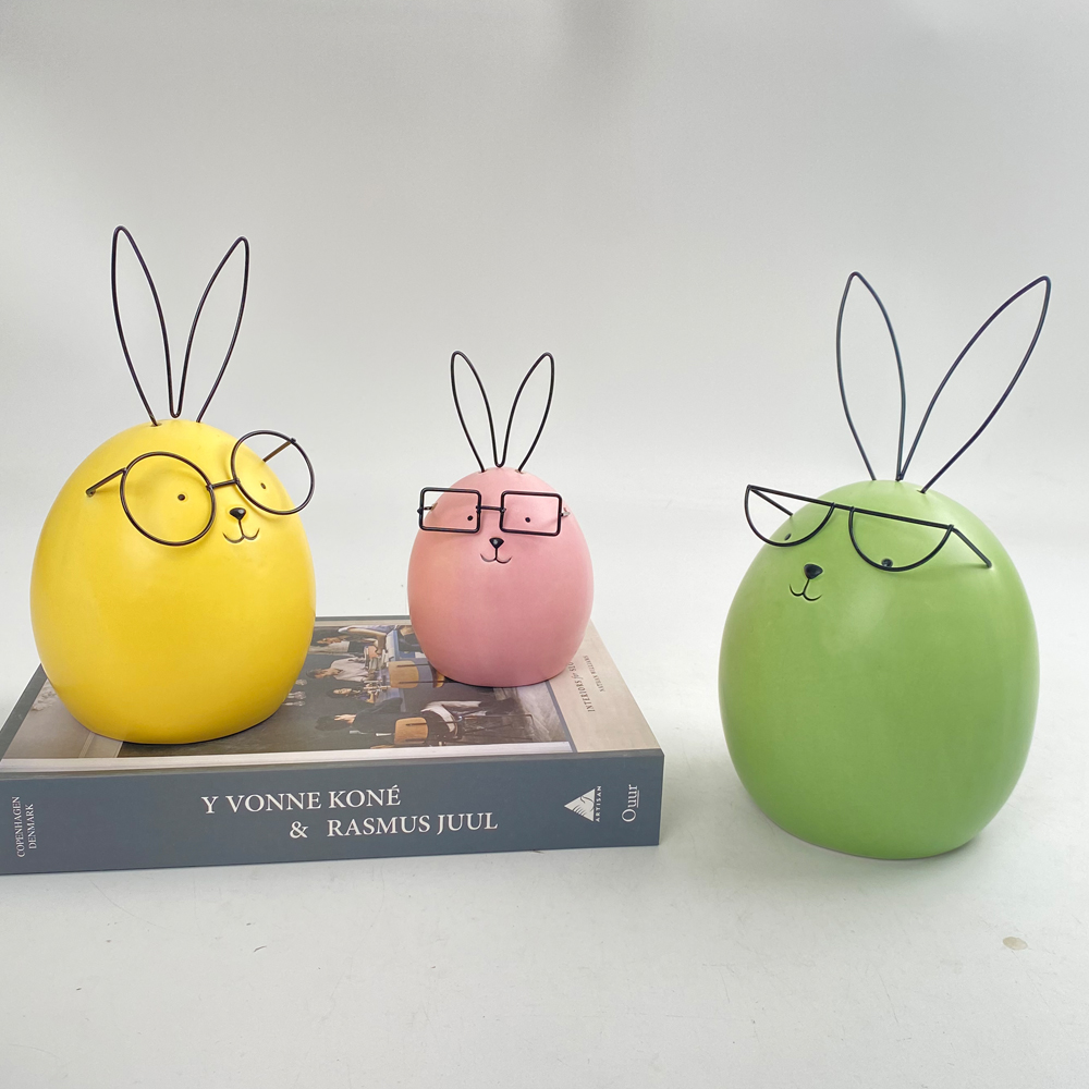 Kreative Kaninchen Keramik Kleine Dekoration Kinderzimmer Neue und einzigartige Desktop-Dekoration Handwerk Figuren 2