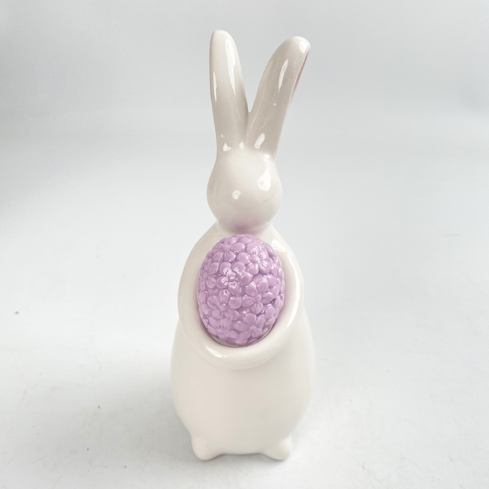 Kreative Keramik Kaninchen Kuschel Hase Frühling Tischdeko Ostern Keramik Statue Ostern Wohndeko 3