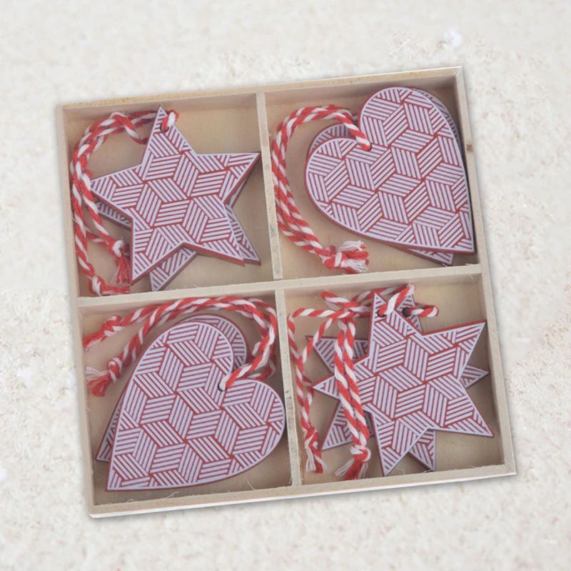 Adornos navideños de madera DIY para colgar en el árbol de Navidad, decoración para el hogar, Año Nuevo, bodas, fiestas, suministros de decoración. 2