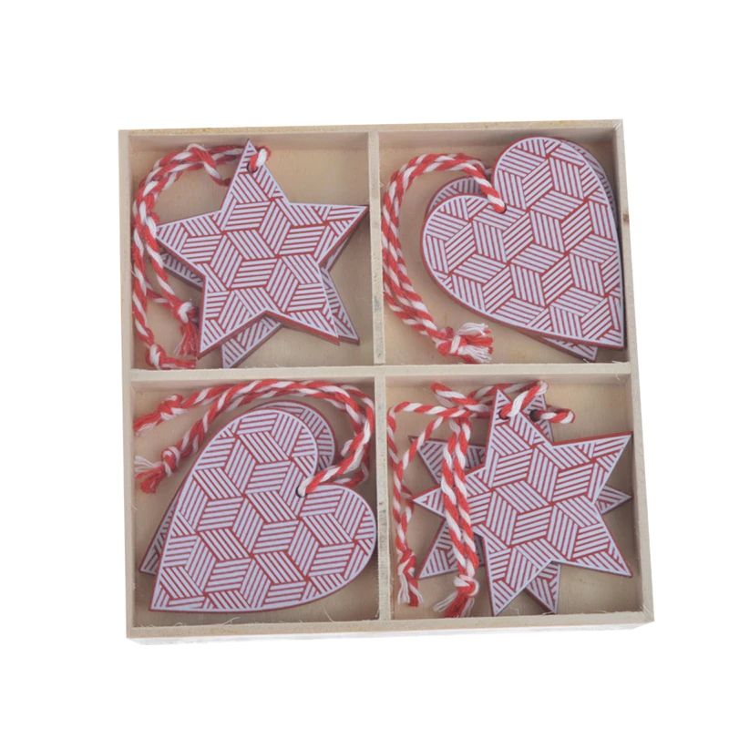 Adornos navideños de madera DIY para colgar en el árbol de Navidad, decoración para el hogar, Año Nuevo, bodas, fiestas, suministros de decoración. 6