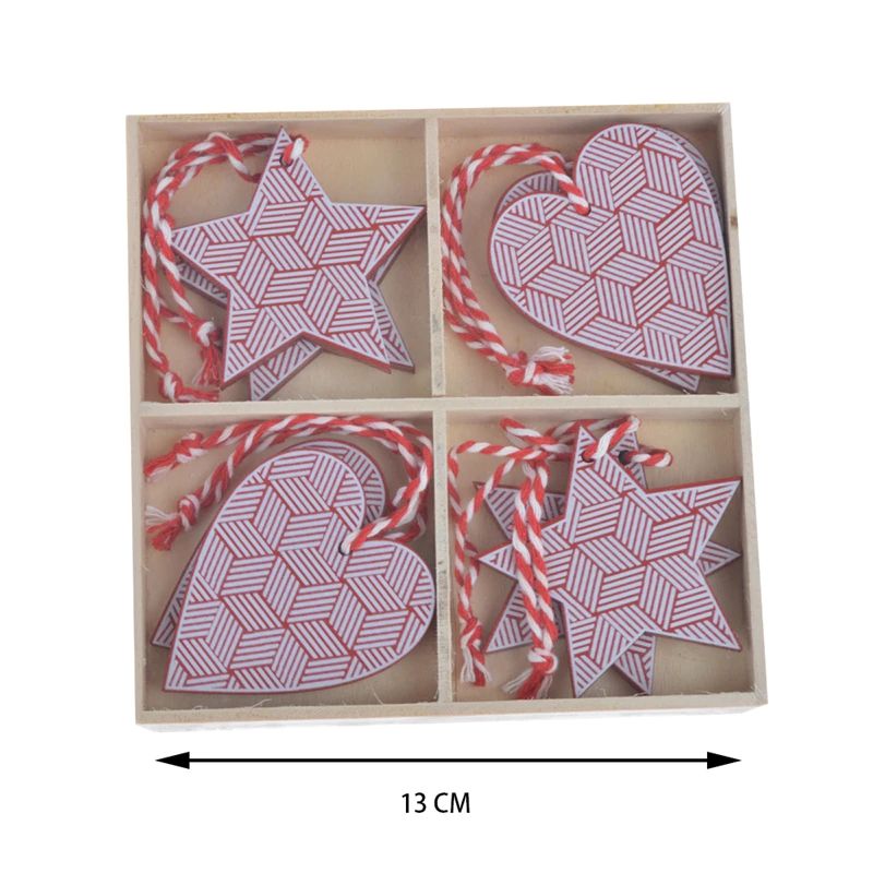 Adornos navideños de madera DIY para colgar en el árbol de Navidad, decoración para el hogar, Año Nuevo, bodas, fiestas, suministros de decoración. 7