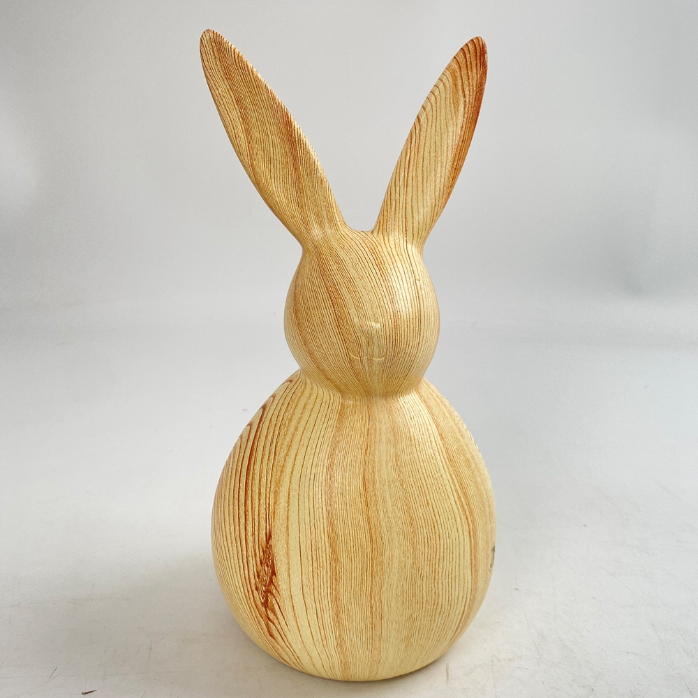 Osterhasenfigur, süße Keramik-Ei-Statue, Osterhasen-Dekoration, Tischdekoration, Büro-Ornament 3