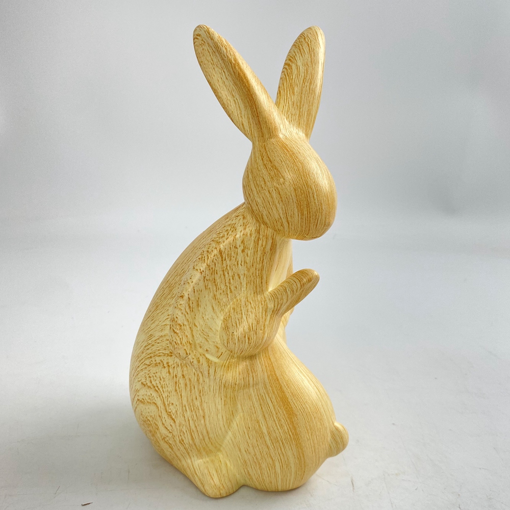 Osterhasenfigur, süße Keramik-Ei-Statue, Osterhasen-Dekoration, Tischdekoration, Büro-Ornament 6