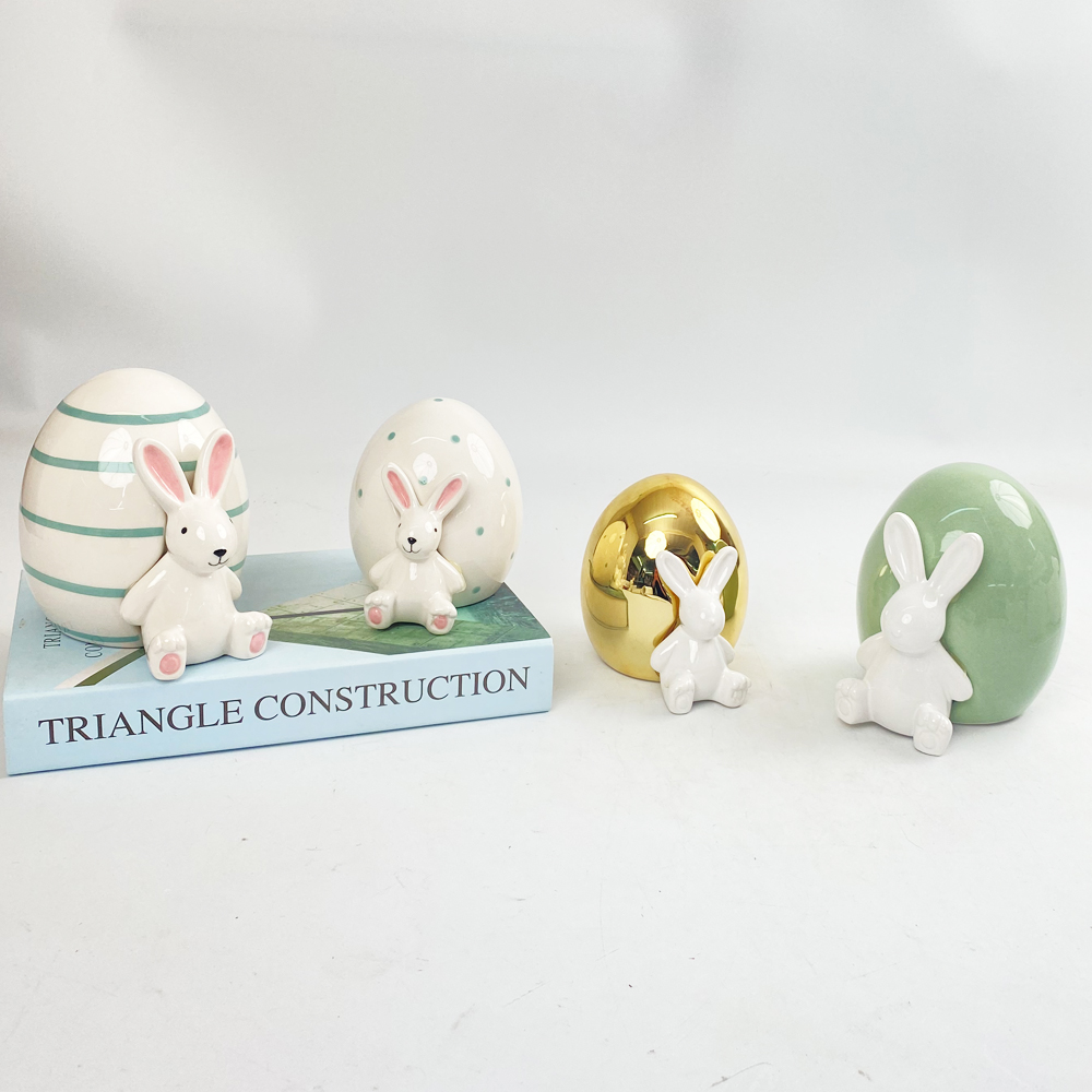 Keramik Kaninchen Ostern Korb Porzellan Bunny Schalen Süßigkeiten Servierschalen Hause Dekorative Geschirr Blumentopf 4