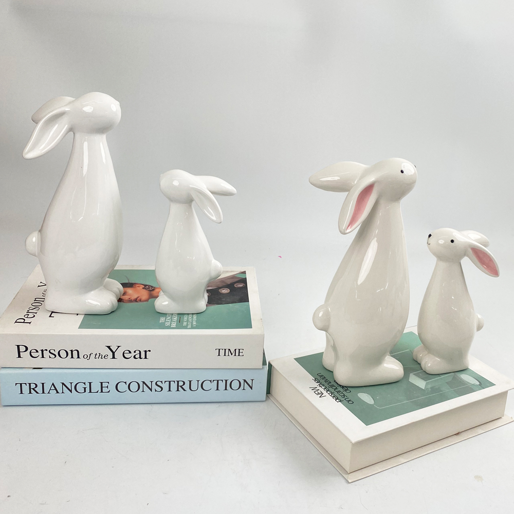 Keramik Kaninchen Ostern Korb Porzellan Bunny Schalen Süßigkeiten Servierschalen Hause Dekorative Geschirr Blumentopf 3