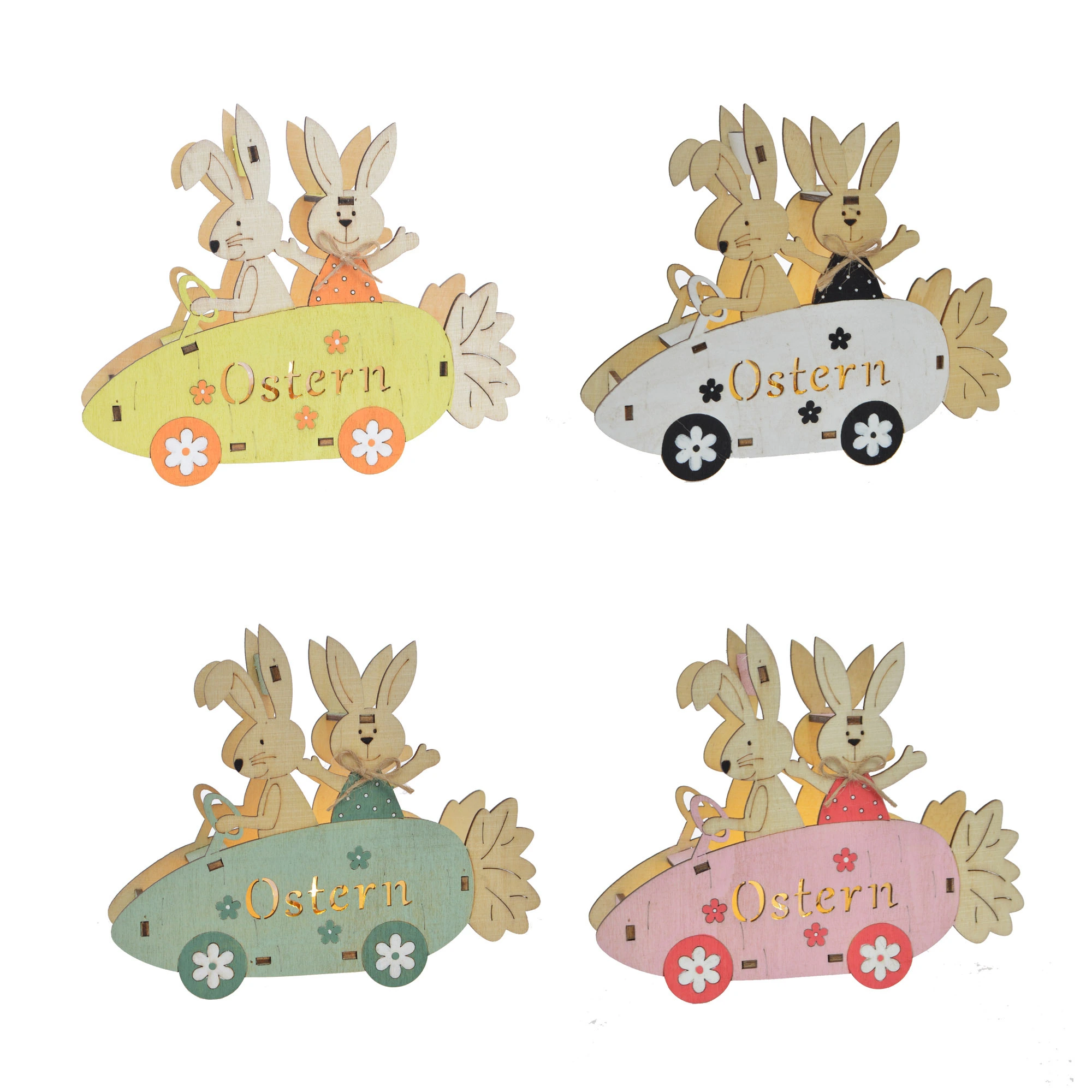 Directamente de fábrica, los mejores juguetes con forma de zanahoria, coche, conejo, conductor, LED iluminado, decoración navideña de Pascua. 1