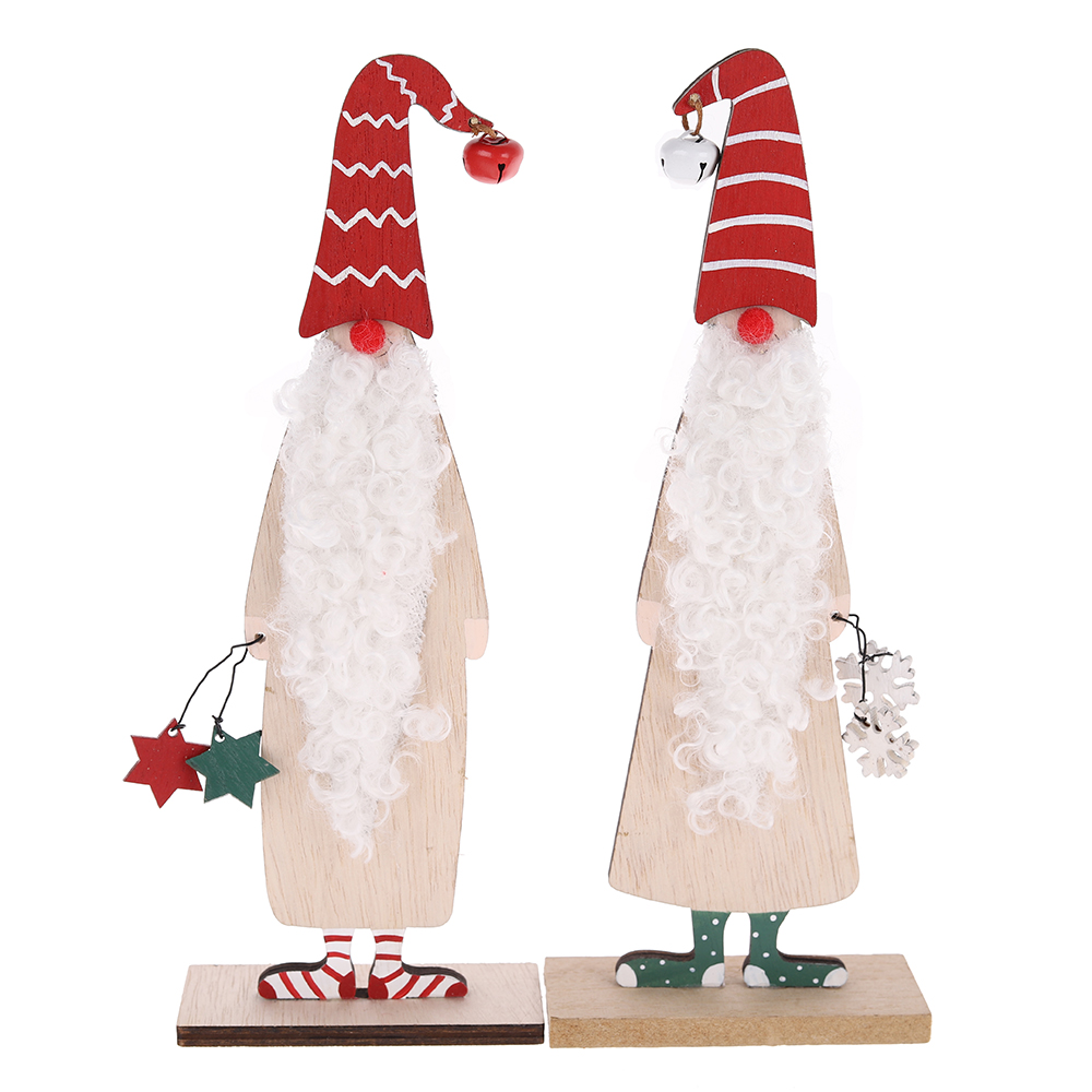 Centro de mesa navideño de Papá Noel, letreros de madera para mesa, decoración para fiestas en casa. 3