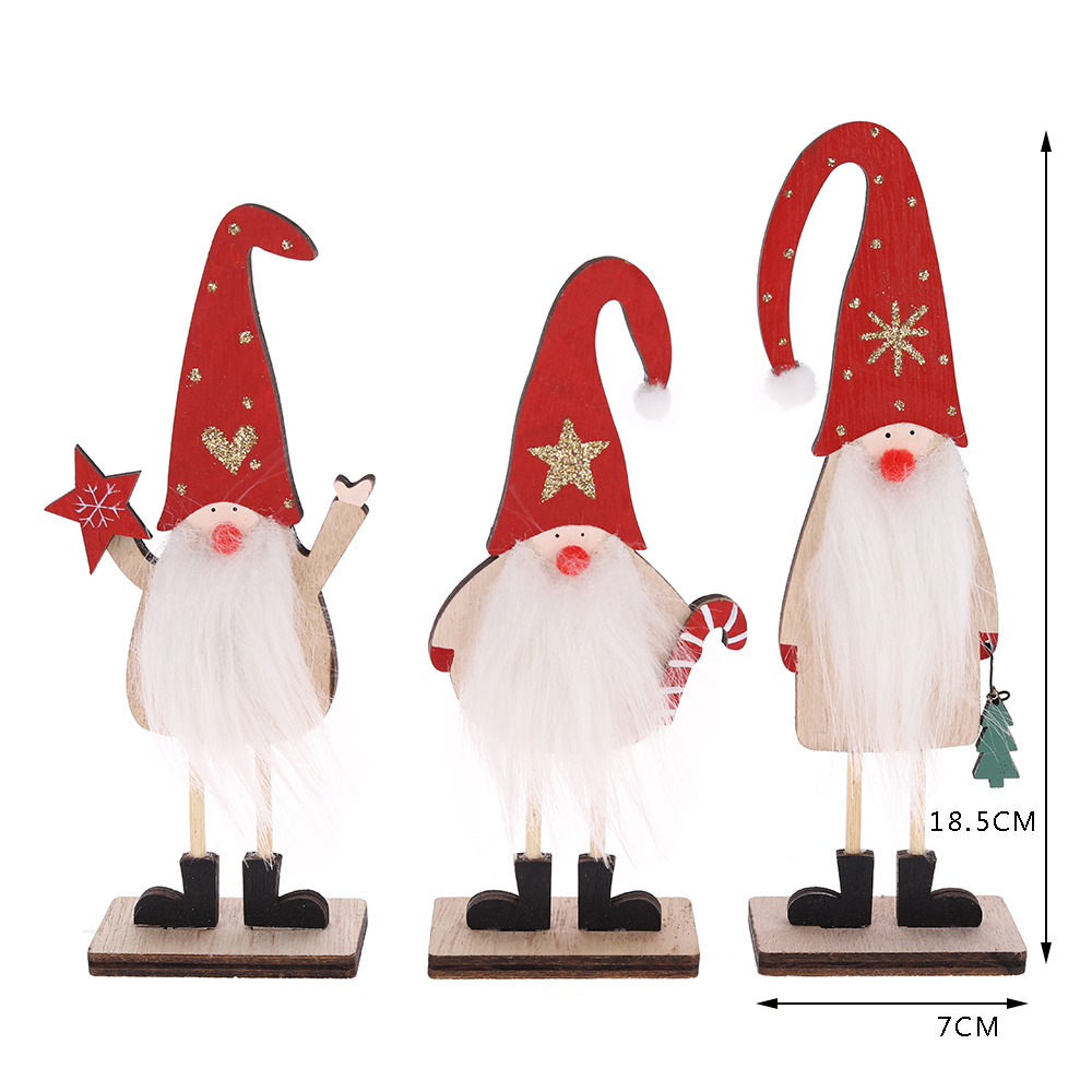 Centro de mesa navideño de Papá Noel, letreros de madera para mesa, decoración para fiestas en casa. 2