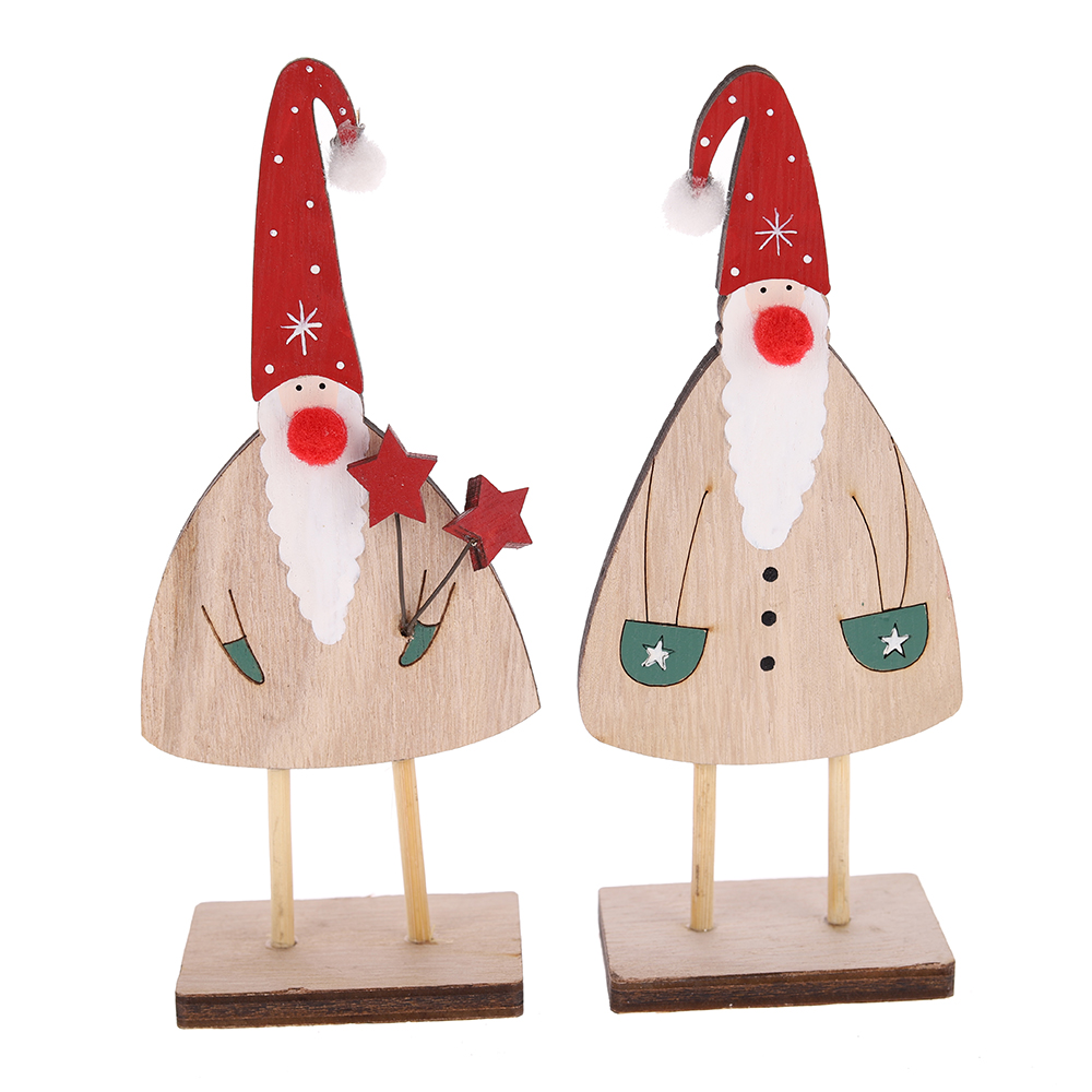 Centro de mesa navideño de Papá Noel, letreros de madera para mesa, decoración para fiestas en casa. 5