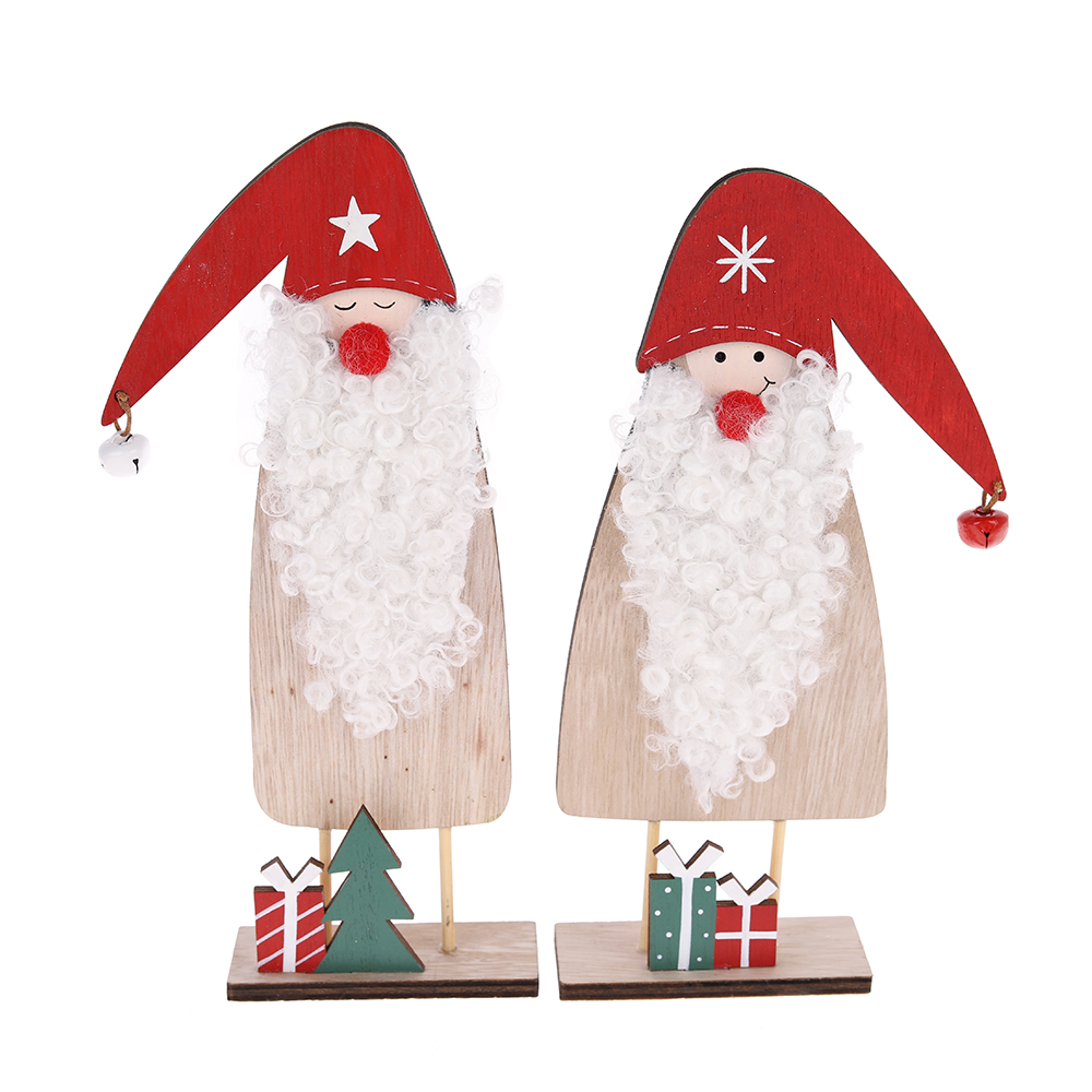 Centro de mesa navideño de Papá Noel, letreros de madera para mesa, decoración para fiestas en casa. 6