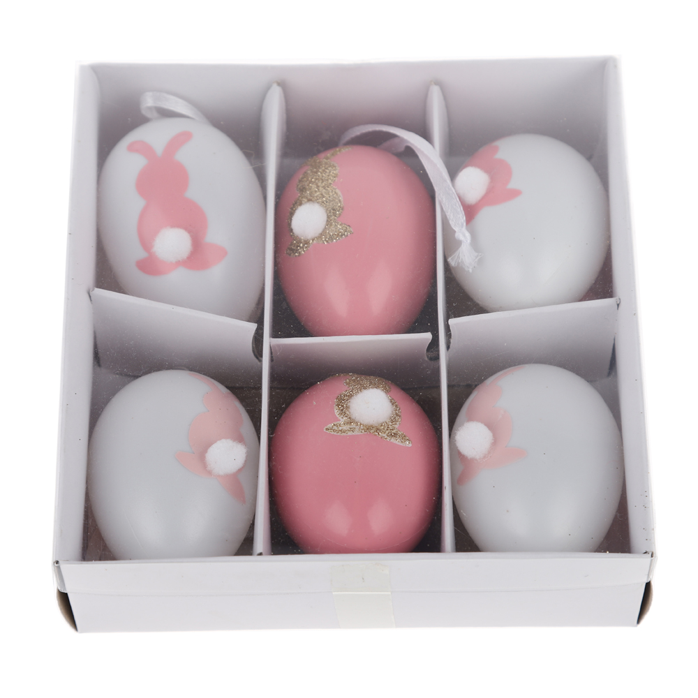 Decoración de fiesta de huevos colgantes de Pascua, huevo de conejito para niños 1