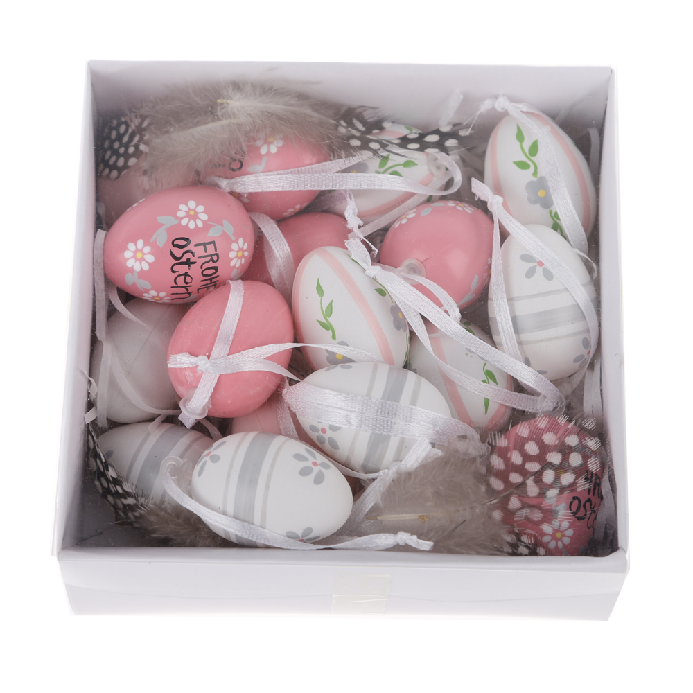 Decoración de fiesta de huevos colgantes de Pascua, huevo de conejito para niños 4