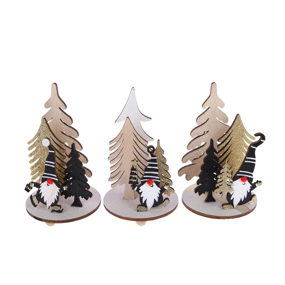 Professioneller Weihnachtsbaum aus Holz mit schwedischer Gnomen-Tischdekorationsfabrik aus China-Tangchen 1