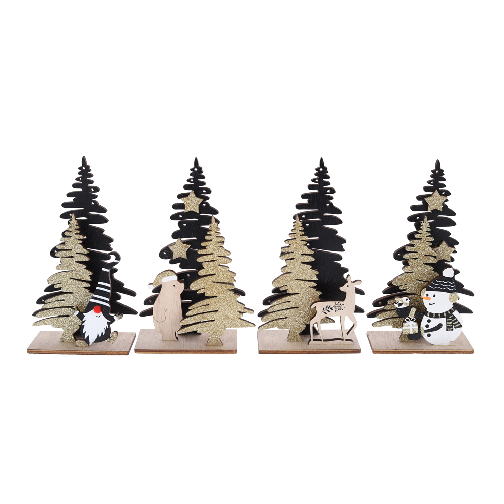 Professioneller Weihnachtsbaum aus Holz mit schwedischer Gnomen-Tischdekorationsfabrik aus China-Tangchen 3