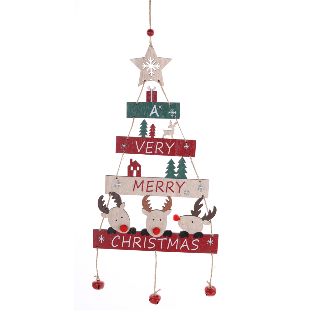 Beste Qualität Frohe Weihnachten Baum Form Haustür hängen Ornament Fabrik 1
