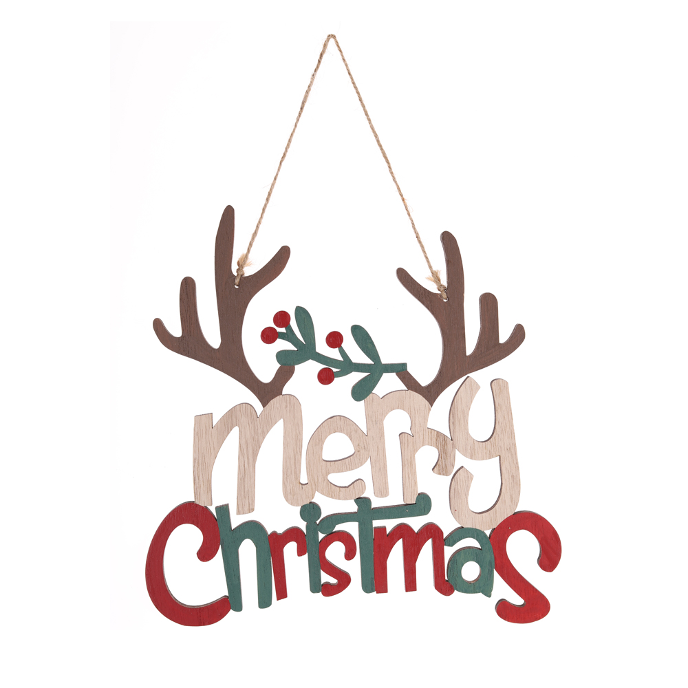 Beste Qualität Frohe Weihnachten Baum Form Haustür hängen Ornament Fabrik 5
