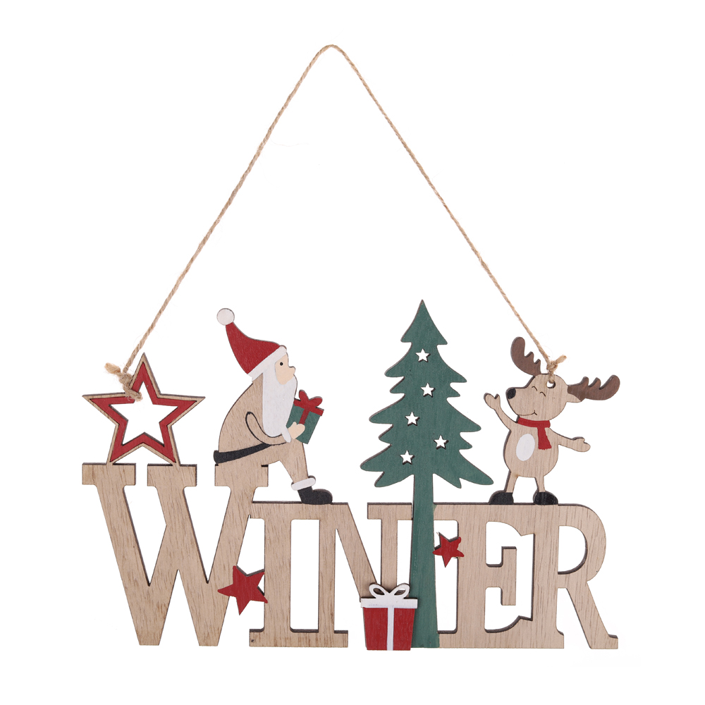 Beste Qualität Frohe Weihnachten Baum Form Haustür hängen Ornament Fabrik 2