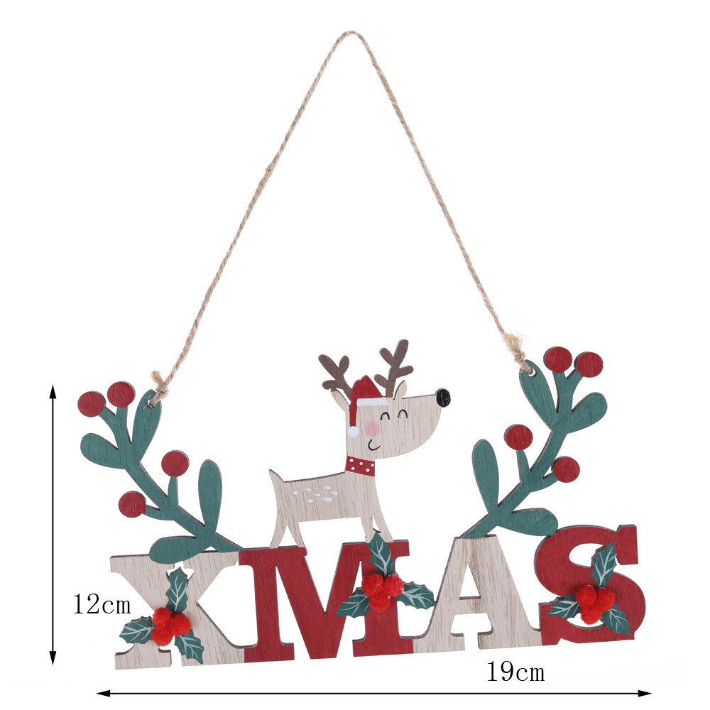 Beste Qualität Frohe Weihnachten Baum Form Haustür hängen Ornament Fabrik 9