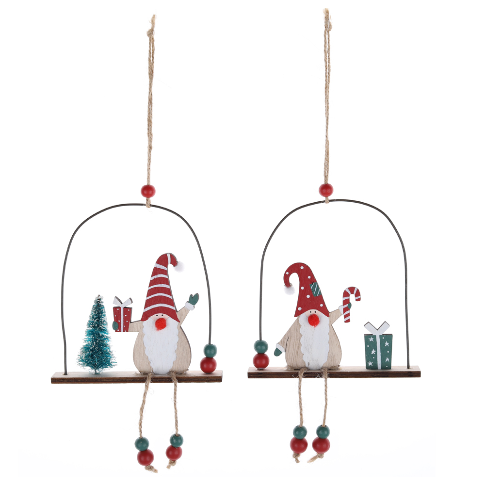 China Weihnachten Holz Haus Form Weihnachtsbaum hängen Ornament Customized-Tangchen 3